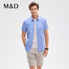 MD名盾DP免烫条纹纯棉尖领正装百搭衬衫职业商务男士短袖衬衣 商品缩略图0