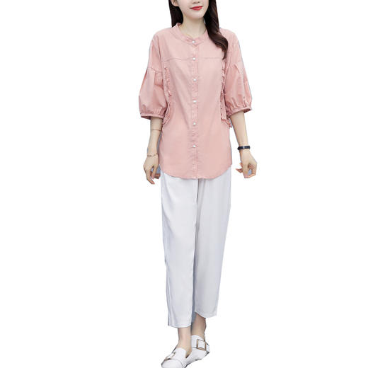 时尚套装女宽松2022夏季新品洋气大码女装显瘦减龄两件套 HR-XMR2238 商品图4