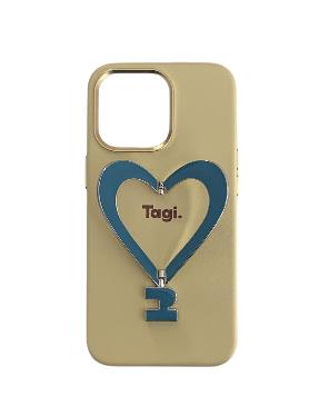 《让人开心》金属支架皮质爱心手机壳 商品图0