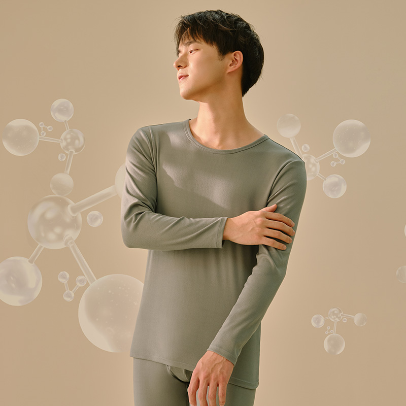 都市丽人都市锋尚轻暖保暖内衣男5至15度适穿阳离子罗纹绒保暖衣新年本命年红品FW21A2