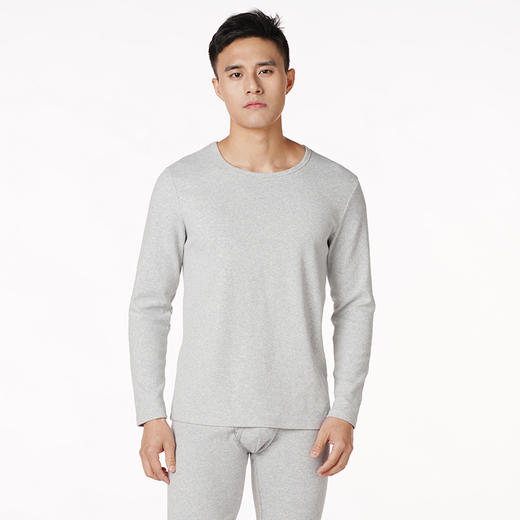 都市丽人都市锋尚舒暖保暖内衣男负5至5度适穿膨暖绒内衣舒绒单面拉烫剪保暖衣新年本命年红品FW29A1 商品图7