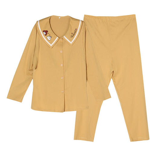 都市丽人生活家居女士孕妇套装26支棉单面薄家居服长袖睡衣LH2CA9 商品图4