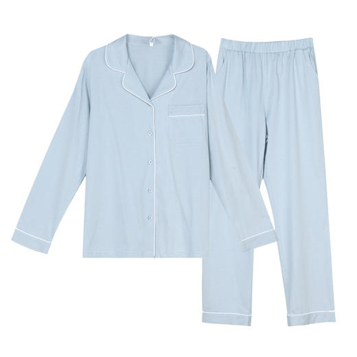 都市丽人好睡好眠女士正价棉质套装无尘棉单面薄家居服长袖睡衣LH21G1 商品图7