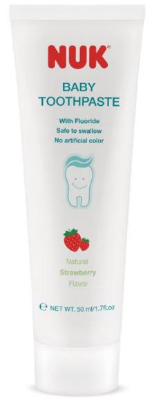 NUK 儿童安全牙膏 低氟 草莓味（0-3岁） 商品图0