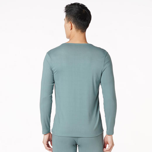 都市丽人都市锋尚轻暖保暖内衣男5至15度适穿阳离子罗纹绒保暖衣新年本命年红品FW21A2 商品图4