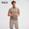 MD名盾桑蚕丝条纹短袖翻领Polo衫男士薄半袖夏季百搭真丝棉T恤 商品缩略图2