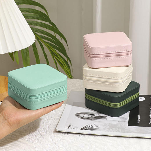韩版首饰收纳盒小巧戒指耳环饰品盒旅行便携式首饰盒 商品图1