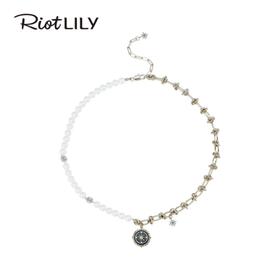 1F【Riotlily】Riotlily/艾特里里游轮码头系列-项链（咖金+墨蓝）