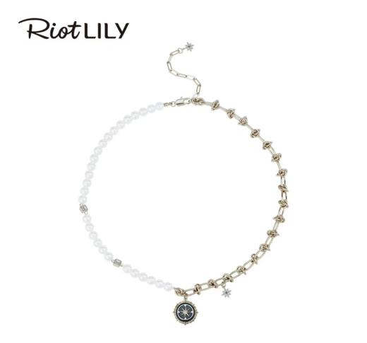 1F【Riotlily】Riotlily/艾特里里游轮码头系列-项链（咖金+墨蓝） 商品图0