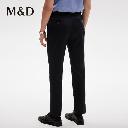 M＆D/名盾商务深蓝色直筒休闲长裤夏季薄男士百搭纯色长裤子 商品图3
