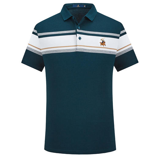 MD名盾黑科技NH3液氨速干吸湿纯棉撞色短袖条纹休闲男士Polo衫 商品图4