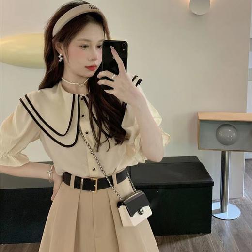 （清仓现货）【社群供A】学院风双层娃娃领衬衫 商品图1