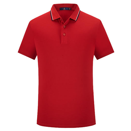M＆D/名盾红色撞色条纹翻领商务休闲男士Polo衫短袖合身百搭T恤夏 商品图4