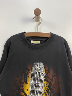 90年代 Vintage ZECIS 比萨斜塔 短袖T恤 _PST(S)