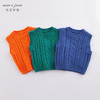 马克珍妮秋装新款 男童莫兰迪纯色针织马甲 儿童背心221512 商品缩略图0
