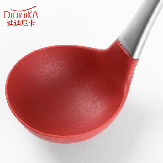 【一勺在手美味不逃走】韩国didinika硅胶汤勺不锈钢空心柄硅胶勺子隔热汤勺硅胶厨具 商品图2