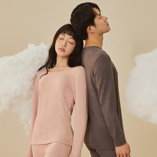 都市丽人都市锋尚强暖保暖内衣男负15至负5度适穿抗静电热力绒膨暖绒保暖衣FW22A2 商品图3