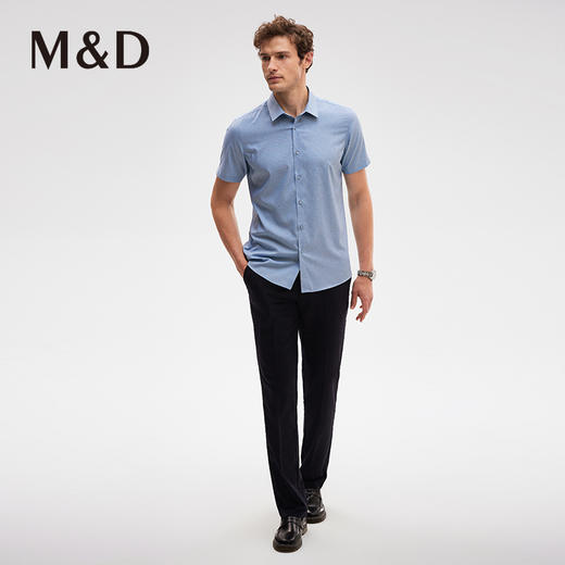 【莫代尔】MD名盾短袖衬衫柔软亲肤透气夏季薄商务干部行政衬衣 商品图1