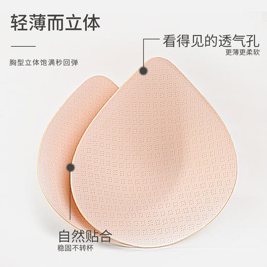 【裸感无缝无痕不易卷边】0感舒适无尺码标准版固定胸垫文胸 商品图3