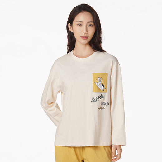 都市丽人生活家居棉质套装26支棉单面薄家居服长袖睡衣LH29B4 商品图1