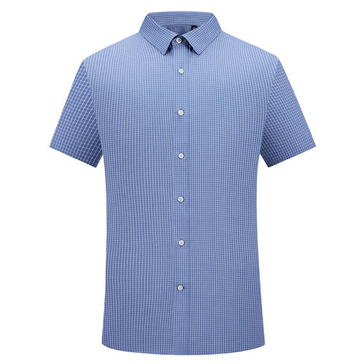 MD名盾DP成衣免烫商务短袖格纹正装百搭男士夏季西装合身衬衫 商品图4