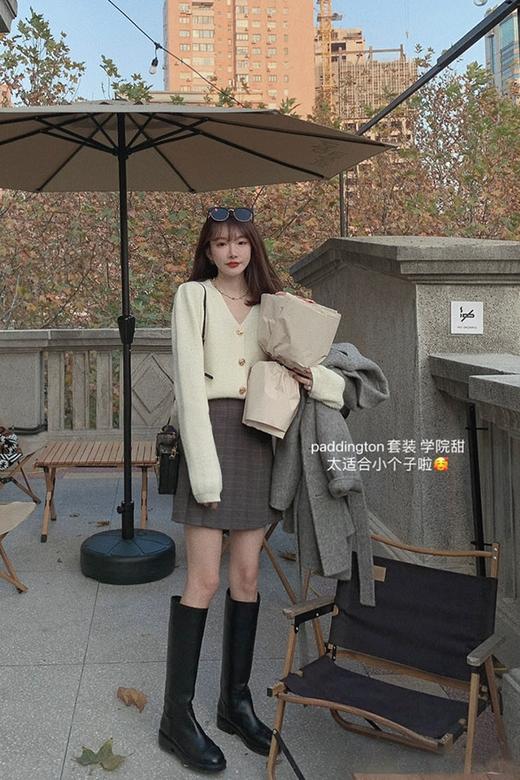 金蘑菇菇【paddington套装】徽章毛衣+百褶裙 学院甜小个子本命 商品图4