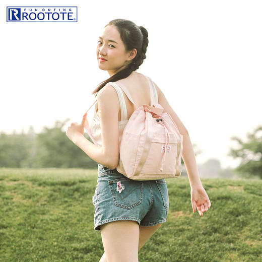 Rootote防泼水抽绳双肩包 商品图0