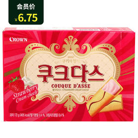 쿠크다스딸기크림치즈可拉奥草莓味夹心蛋卷72g