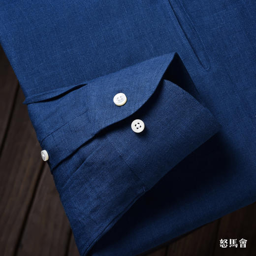 Flamenco 高支亚麻单宁色新中式衬衫 商品图3