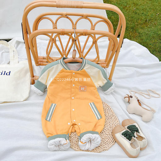 25Q曼哈依依字母刺绣爬服 商品图1