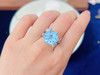 「蓝雪花」海蓝色托帕石钻石戒指 11.9克拉星形切割托帕石 商品缩略图4