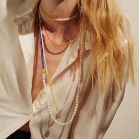 暂停销售｜Barbóra-IEye-皇家蓝 眼睛金币 珍珠 长项链（多种戴法）［希腊设计师]