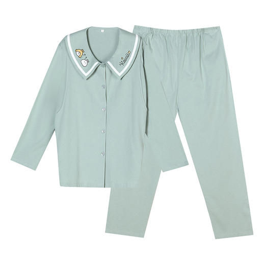 都市丽人生活家居女士孕妇套装26支棉单面薄家居服长袖睡衣LH2CA9 商品图5