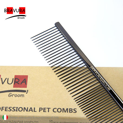 宠物玫瑰金排梳【#5】宠物美容钢琴排梳 意大利BRAVURAGROOM 商品图7