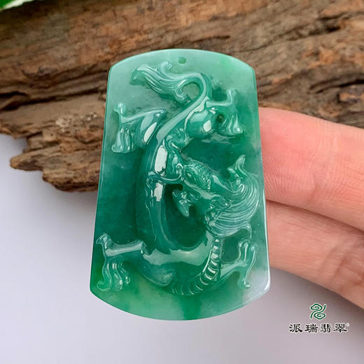 派瑞翡翠 翡翠挂件 糯种 绿色 商品图2