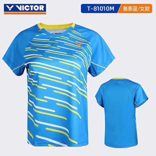 【双11大促进行中】victor威克多羽毛球服T-81010/T-91000TD胜利休闲运动短袖T恤吸汗速干上衣 女款 商品图2