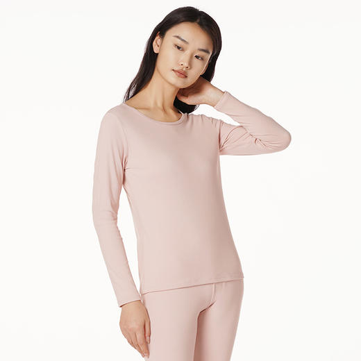 都市丽人轻暖保暖衣女5至15度适穿阳离子罗纹绒保暖衣新年本命年红品LW21A6 商品图8