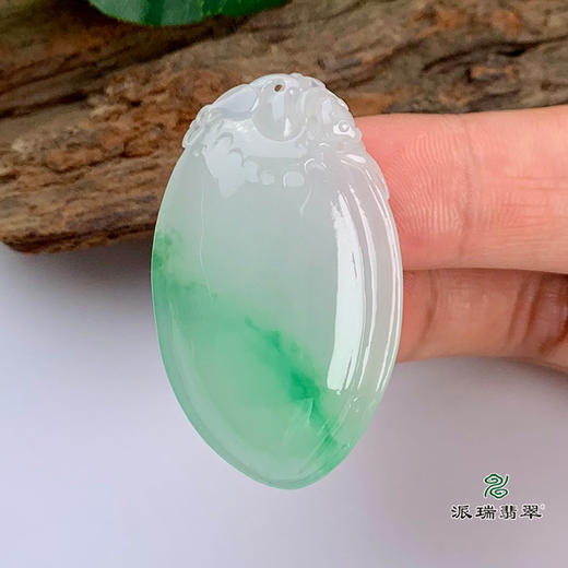 派瑞翡翠 翡翠挂件 糯种 飘花 商品图2