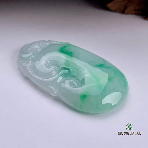 派瑞翡翠 翡翠挂件 糯种 飘花 商品图3