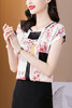 KQL765G757  2022夏装薄款高弹上装中老年女短袖圆领时尚上衣中年妈妈T桖 商品缩略图2