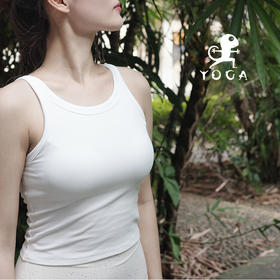 壁虎瑜伽【2208SY191】宽肩罗纹背心（一体式胸垫）【5天发货】