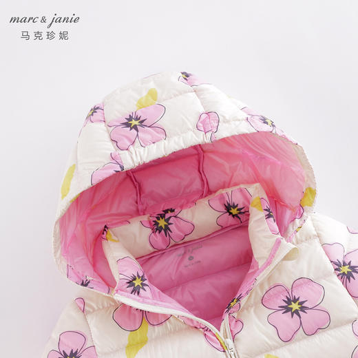 马克珍妮2022年秋装新款 男女童印花连帽超轻羽绒服221712 商品图4