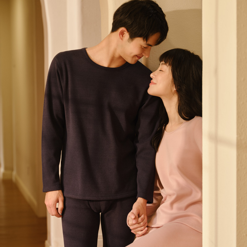 都市丽人都市锋尚强暖保暖内衣男负15至负5度适穿抗静电热力绒导电丝牛奶暖暖套装秋衣秋裤新年本命年红品FW22A1