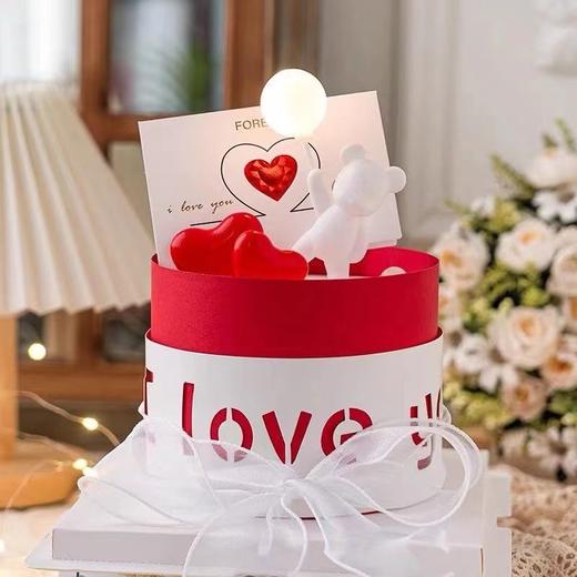 【LOVE YOU】动物奶油，糯米蛋糕胚；与你在一起的每一天都是美好的 ，爱你❥(^_-)！七夕  情人节  表白  女友  恋人 商品图0