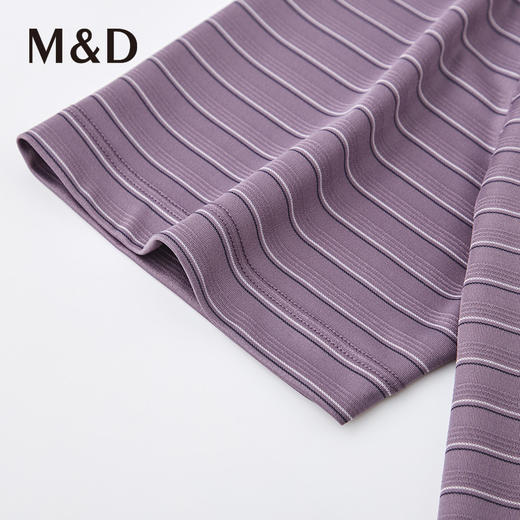 MD名盾条纹Polo衫夏季三醋酸翻领商务丝质百搭休闲T恤 商品图2