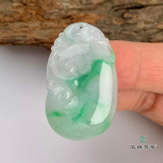 派瑞翡翠 翡翠挂件 糯种 飘花 商品图2