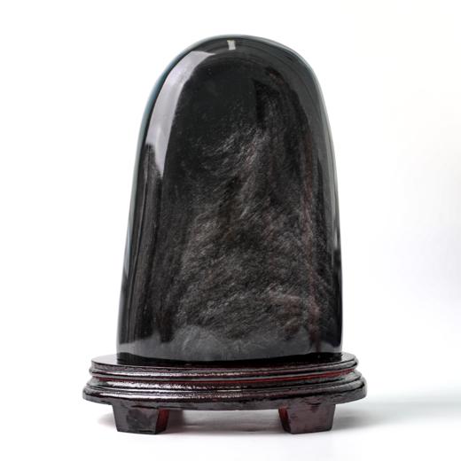 黑曜石靠山石居家吉祥摆件 商品图1