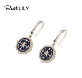 1F【Riotlily】Riotlily/艾特里里游轮码头系列-耳环（咖金+墨蓝）