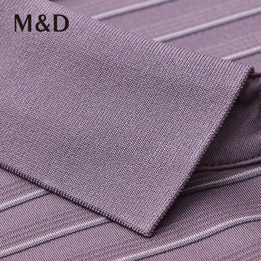 MD名盾条纹Polo衫夏季三醋酸翻领商务丝质百搭休闲T恤 商品图1