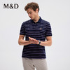 MD名盾翻领短袖长绒棉条纹男士Polo衫夏季纯棉薄休闲T恤男 商品缩略图2